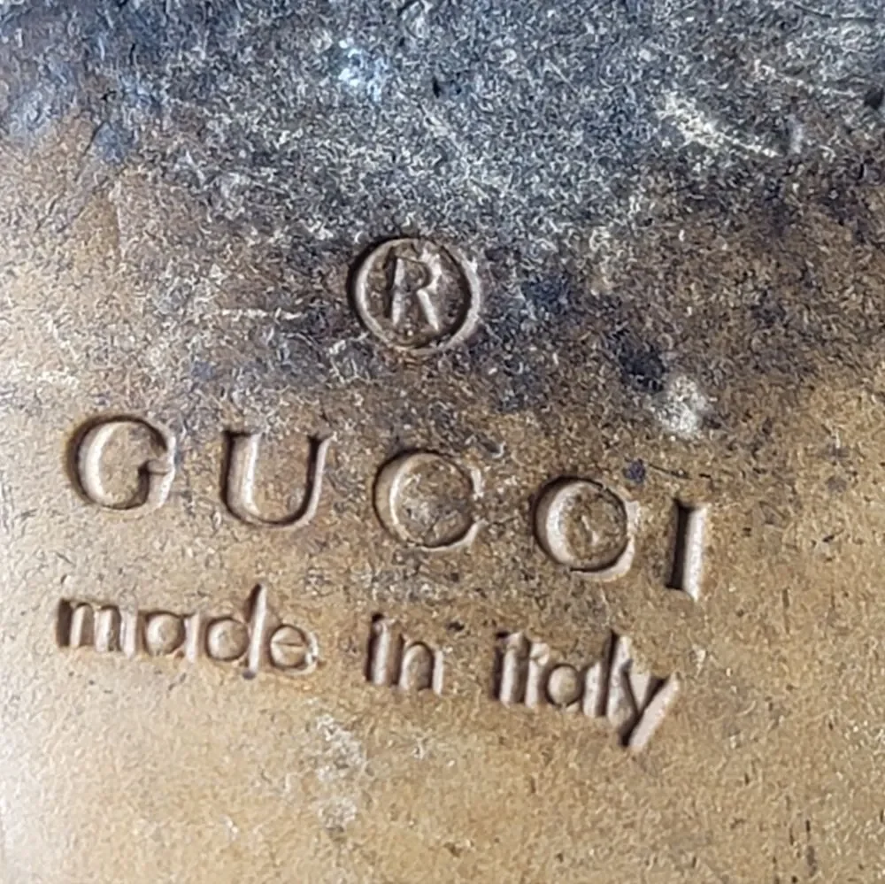 Gucci Wholecut Oxford Dress Shoes Brown Burnished Leather Made In Italy Mens 7